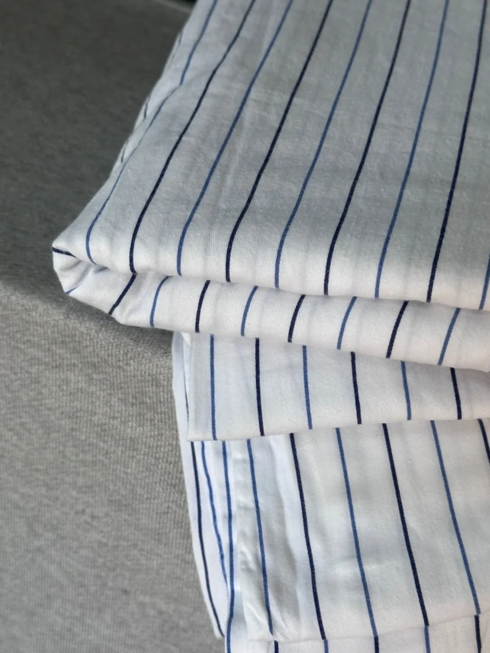 Restoration Hardware Italian Cotton Pinstripe King Duvet Cover